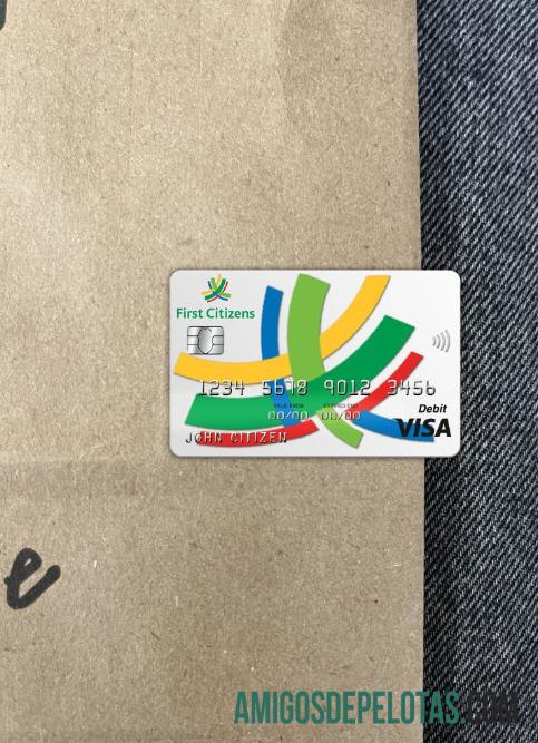 Barbados First Citizens Bank Visa Card Photolook Frente baixar para verificação